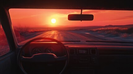 Driving into the Sunset