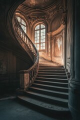 Building Staircase to Large Window