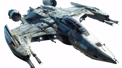 Fototapeta premium Futuristic Spacecraft Soaring Through the Cosmos