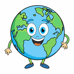 cartoon earth character
