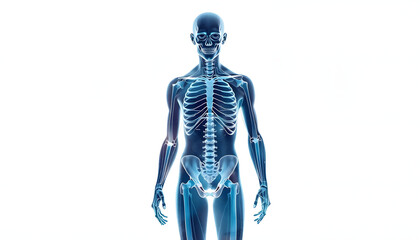 human body isolated with white highlights, png