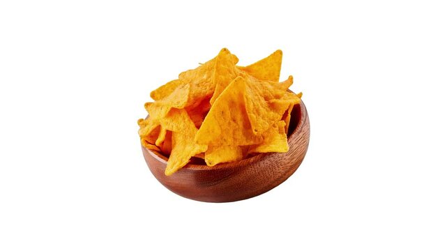 Mexican nachos snack food on a white background