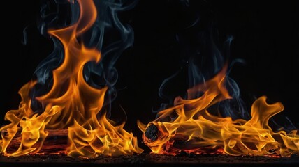 Fototapeta premium Flame, Fire, Fire, Coals, Fire Sparks, Fireplace, Firewood, Ignition, Ash, Lava, Barbecue