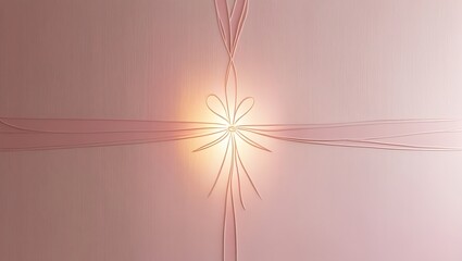 Obraz premium Gift box with ribbon bow. Generative Ai.