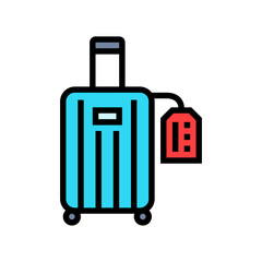 baggage claim hospitality hotel color icon vector. baggage claim hospitality hotel sign. isolated symbol illustration