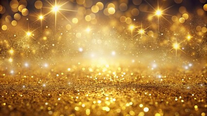 Obraz premium Reflected gold color glitter light effect decoration background