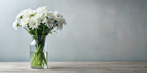 serene white flower bouquet in vase
