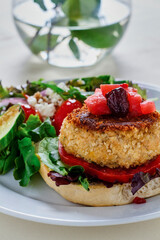 crispy fried crab cake sandwich
