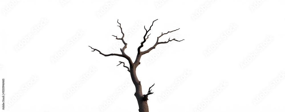Poster isolated old dead tree on white or transparent background png image available for download.