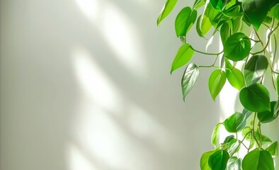 Obraz premium An abstract background of tree leaves on a wall
