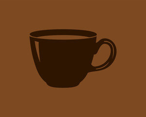 Cup of tea or coffee. Vector simple flat icon