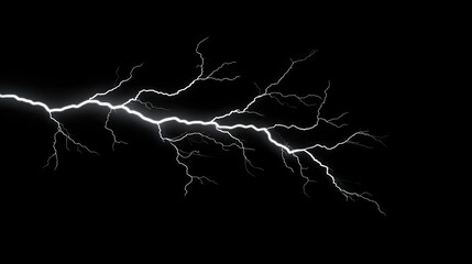 Dynamic lightning bolts fracturing across a black sky, lightning abstract, powerful energy