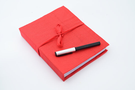 BENGALI NEW YEAR BOOK OR BENGALI NABABARSHA HALKHATA ON ISOLATED WHITE BACKGROUND.