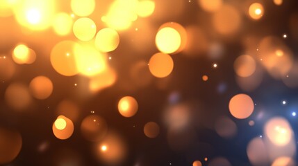 Abstract soft bokeh lights floating on a dark blurred backdrop, bokeh effect, dreamy aesthetic