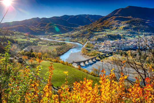 Panorama Bobbio in autunno