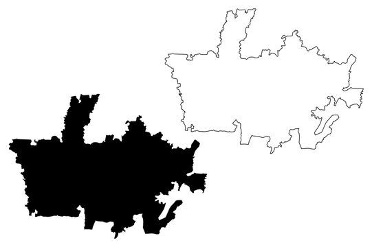 Depok City (Republic of Indonesia, Java island) map vector illustration, scribble sketch City of Depok map