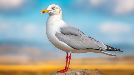 seagull on the beach,generated ai