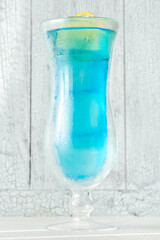 Blue lagoon cocktail