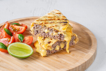 Beef and cheese taco