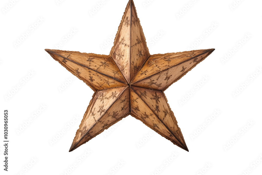Aufkleber A decorative star shaped object with intricate patterns, isolated on a white background.