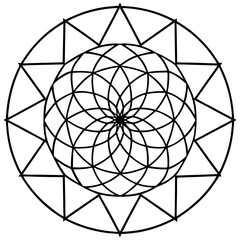 Black and white circle