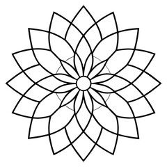 Obraz premium Black and white flower
