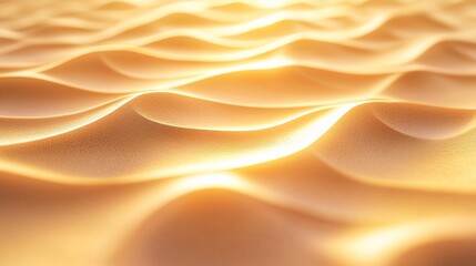 Obraz premium Soft waves of sand texture overlaid with a faint golden glow, sand abstract, desert serenity