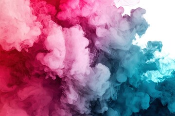 Fototapeta premium Abstract Swirling Pink, Blue, and White Ink in Water