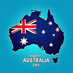 Happy Australia Day background illustration