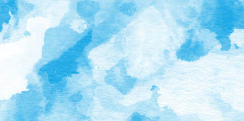 Pastel blue paper texture pattern background with space,This watercolor design with watercolor texture on white background,Light blue background with watercolor.