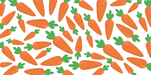 Dekoracyjny wzór w marchew. Tło wektorowe. 