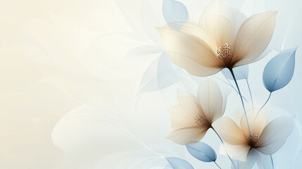 Abstract Floral Background with Soft Colors