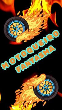 Motoqueiro Fantasma , rodas queimando no asfalto, pneu pegando fogo