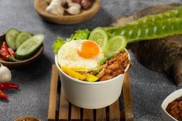 rice bowl lunch box topping chicken home made