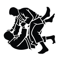 Fototapeta premium Jiu-Jitsu Silhouette