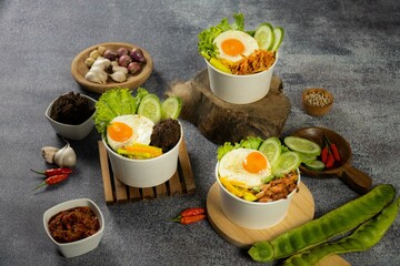 rice bowl lunch box topping chicken home made