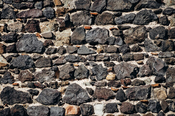 Old Volvic stone wall in Clermont Ferrand, Auvergne