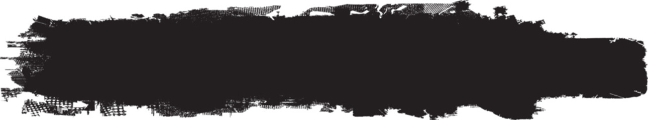 Brush paint .Grunge Paint Roller . Vector brush Stroke . Grunge banner . Black stripe with rough edges. paintbrush design element  . Bulge line . Distress, grungy vector strokes