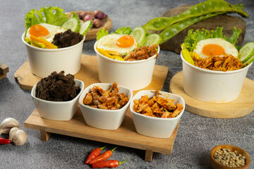 rice bowl lunch box topping chicken home made