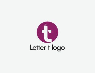 Obraz premium Letter T logo with round shape