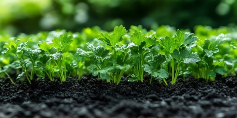 Detailed Close-Up of a Green Plant.