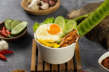 rice bowl lunch box topping chicken home made