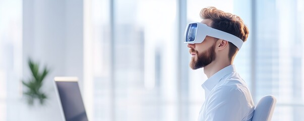 Augmented reality corporate training, holographic tutorials, advanced virtual workspace, modern office