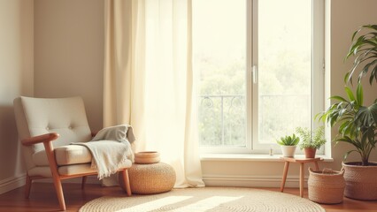 Cozy and Bright Living Room with Natural Light
