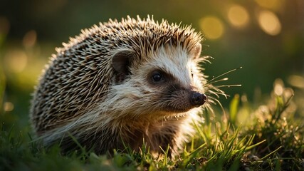 Fototapeta premium hedgehog in the grass