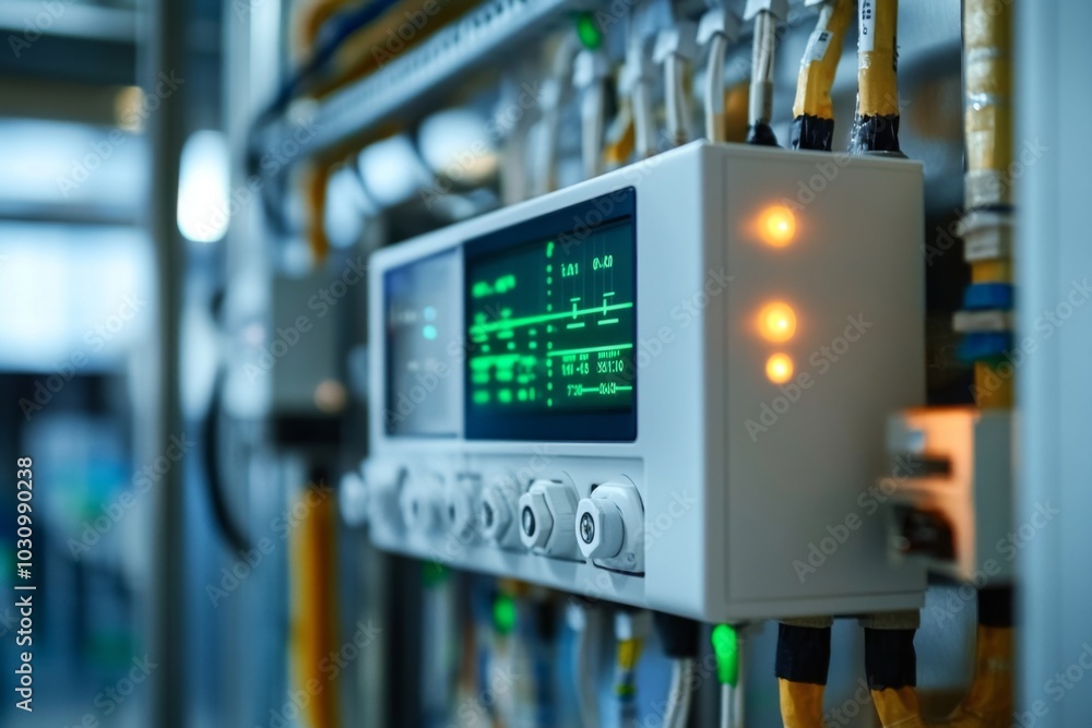 Poster closeup view of a sensor in an energy management system.