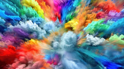 A Colorful Explosion of Powdered Paint