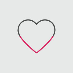 heart icon isolated on white
