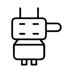 Obraz premium Plug adapter icon in outline style