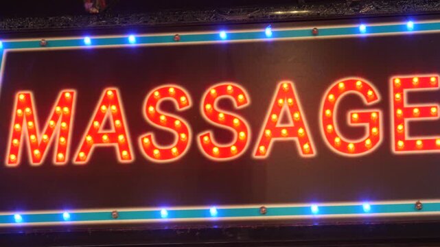 Massage Sign in Asian country